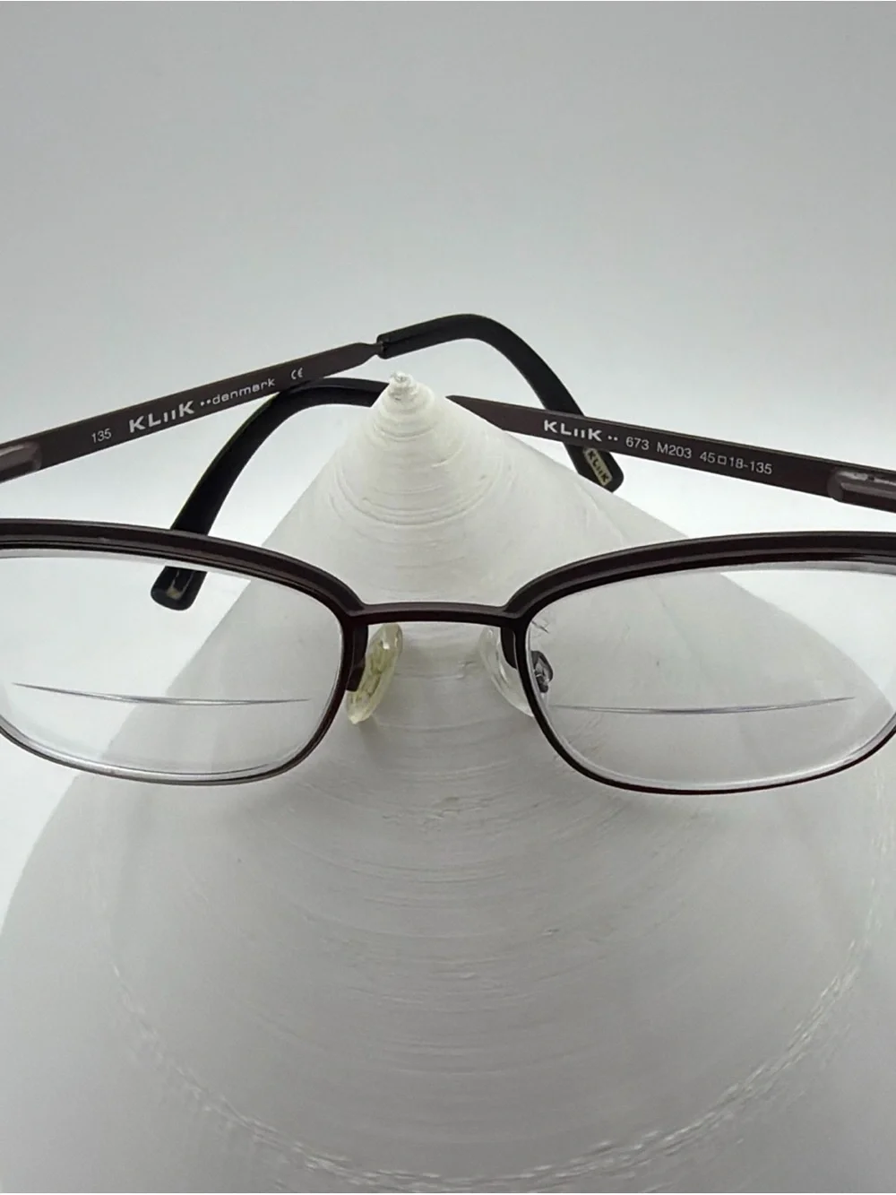 KLIIK 673 M203 45[]18 135 Gray Square Eyeglasses Frame Only Denmark With Case